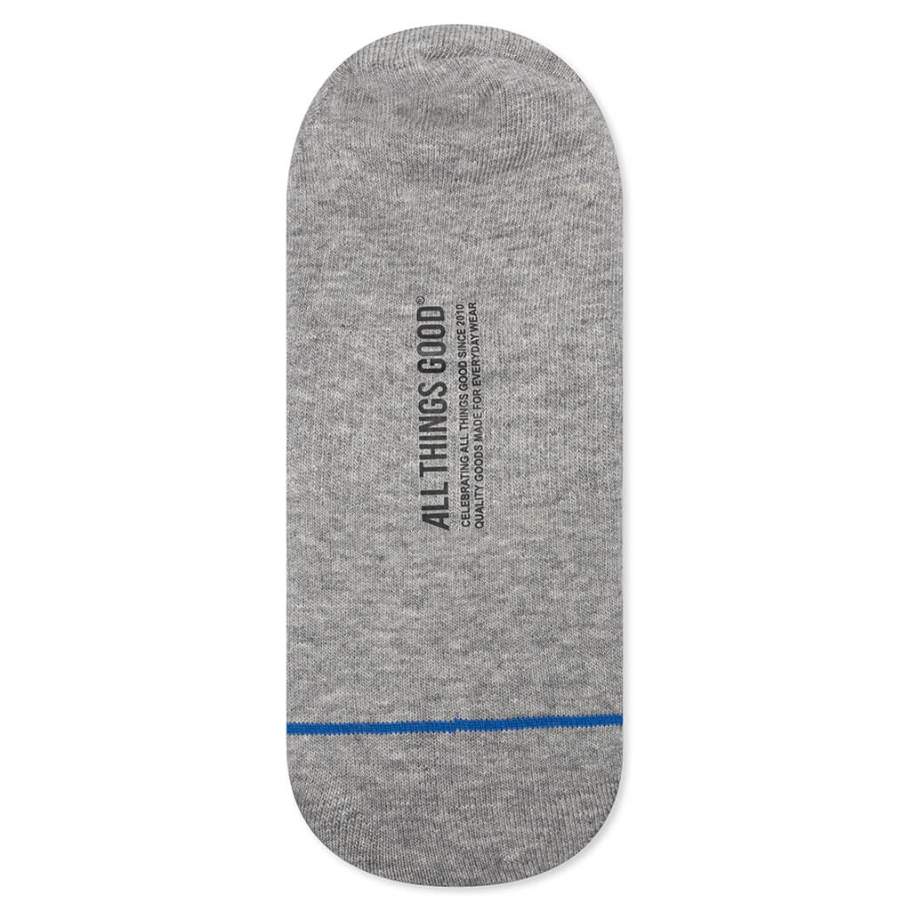 Classic No Show Sock - Heather Grey (3-Pack) - Image 2