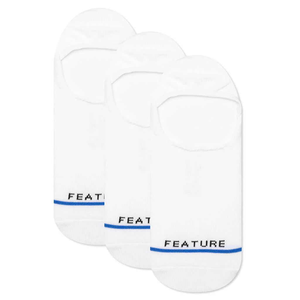 Classic No Show Sock - White (3-Pack)