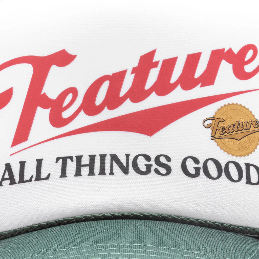 Draft Trucker Hat - Dark Green/White - Image 2