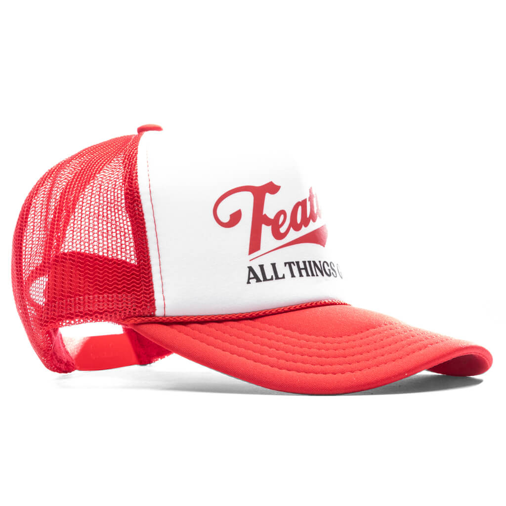 Draft Trucker Hat - Red/White - Image 3