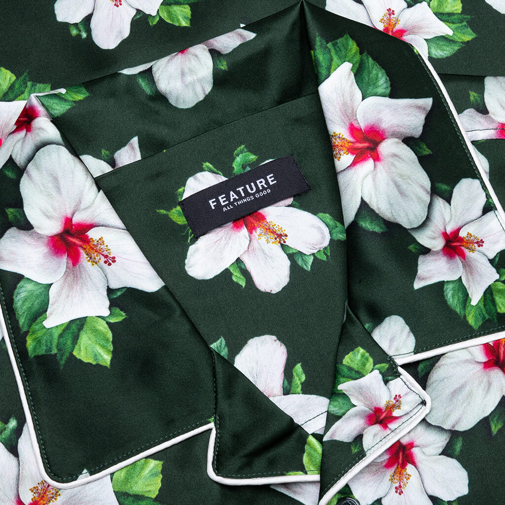 Howard Hawaiian Silk Shirt - Green - Image 3