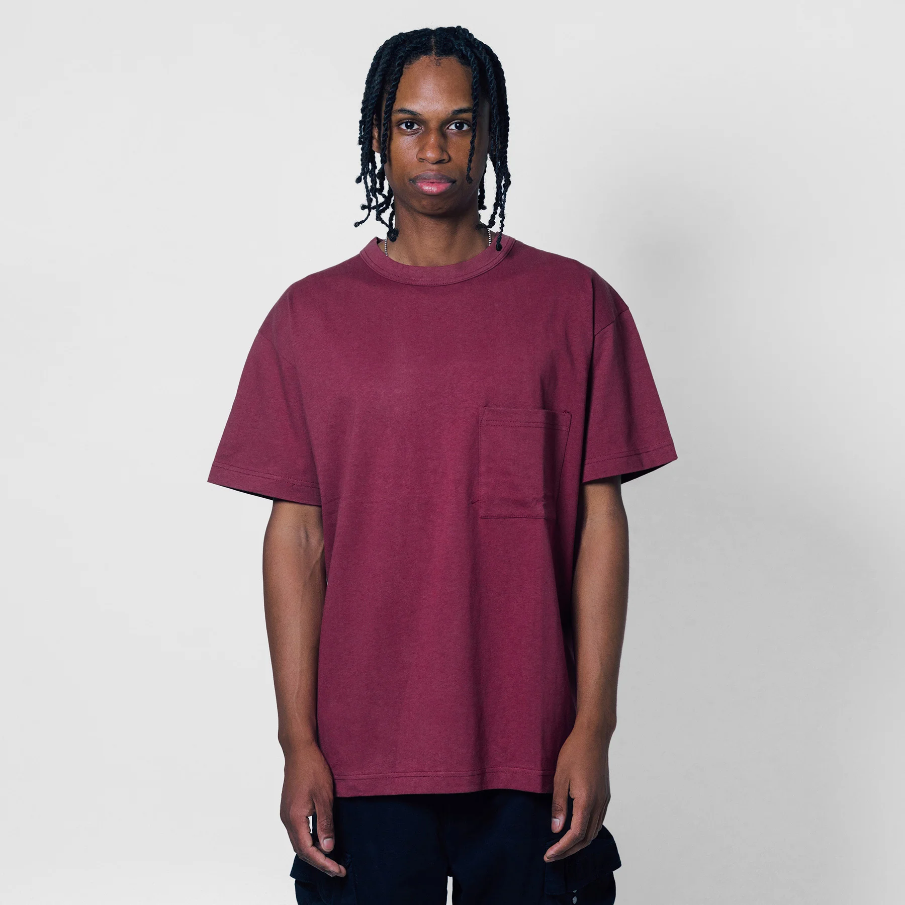 Jersey Braque Pocket Tee - Pewter - Image 6