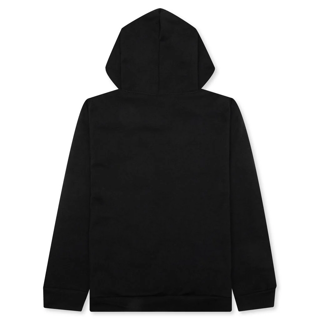 Kids Retro Hoodie - Black - Image 2