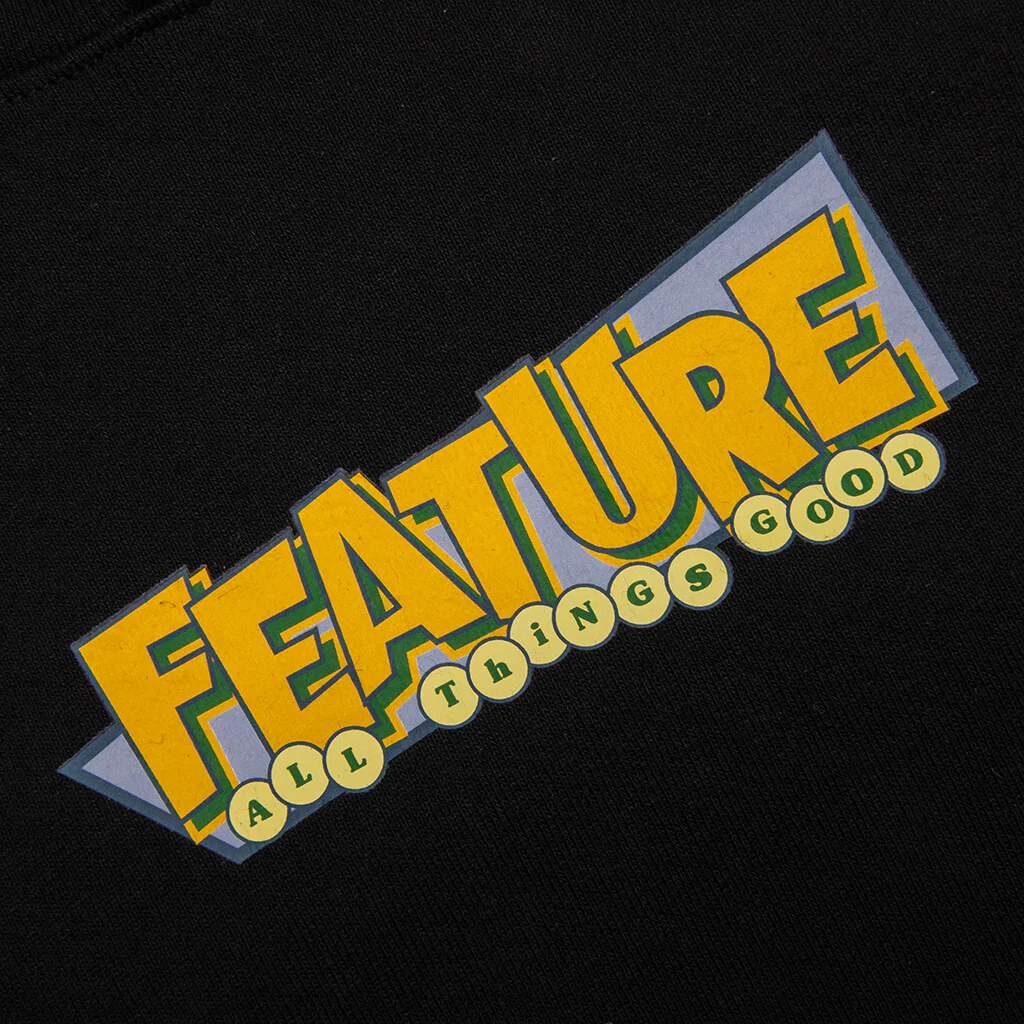 Kids Retro Hoodie - Black - Image 3