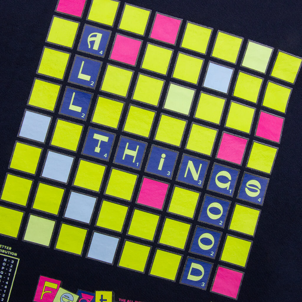 Kids Scrabble Crewneck - Navy - Image 5