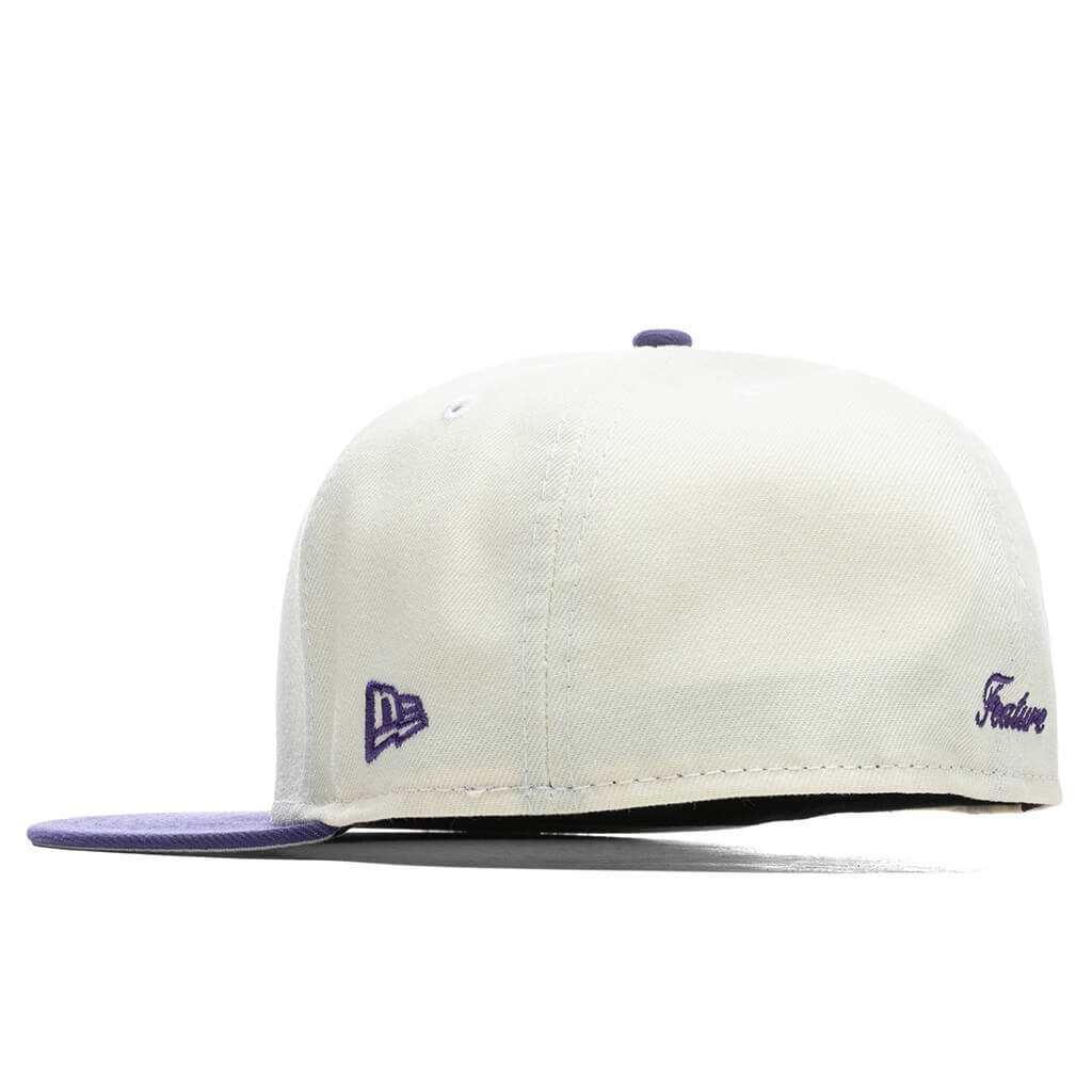 Feature x New Era OE Fitted Cap - Off-White/New Orchid - Image 4