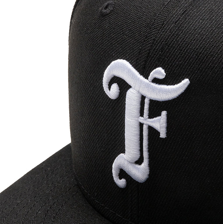 Feature x New Era Old English F Snapback Hat w/ Pin - Black - Image 2