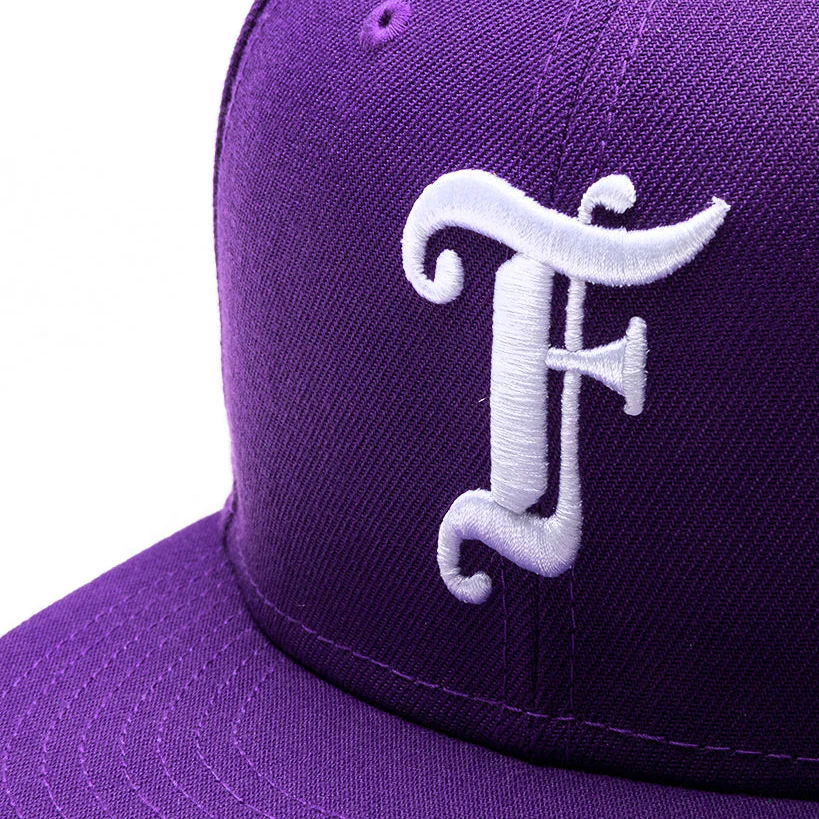 Feature x New Era Old English F Snapback Hat w/ Pin - Deep Purple - Image 2