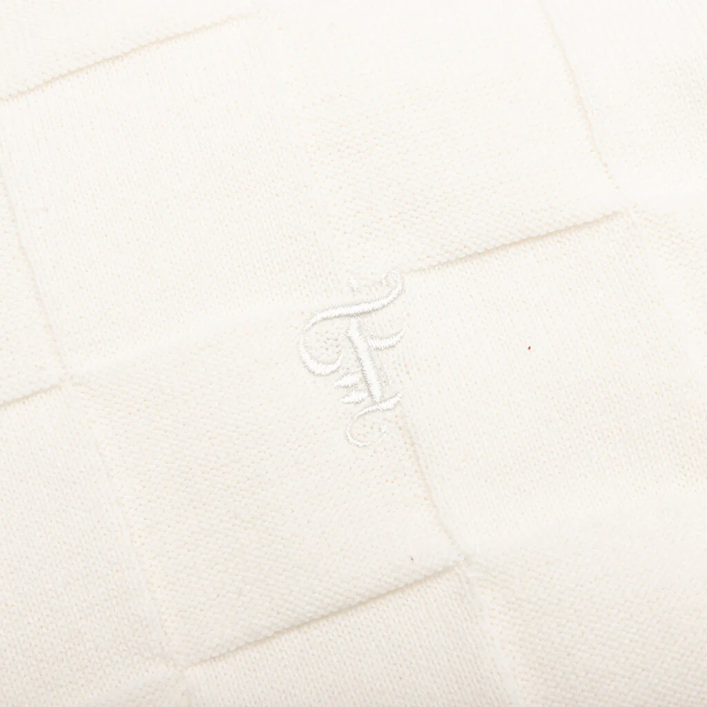 Palmer Checked L/S Sweater Polo - Clubhouse Cream - Image 4