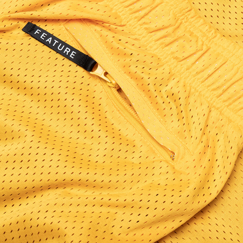 West Mesh Shorts - Yellow - Image 5