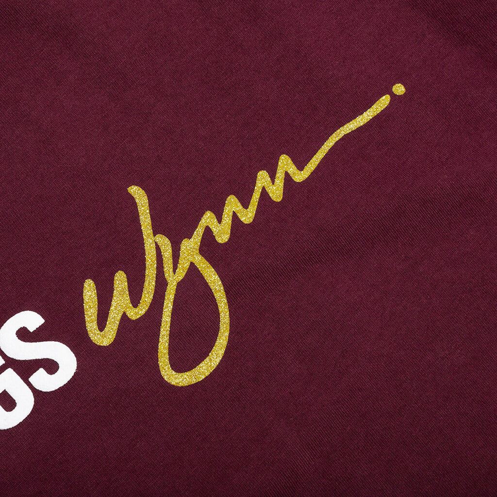 Wynn Logo Lock Up Tee - Oxblood Red - Image 5