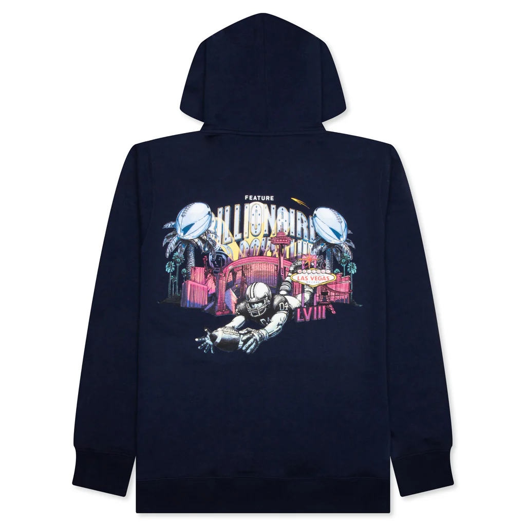 Feature x Billionaire Boys Club Stadium Hoodie - Navy - Image 2
