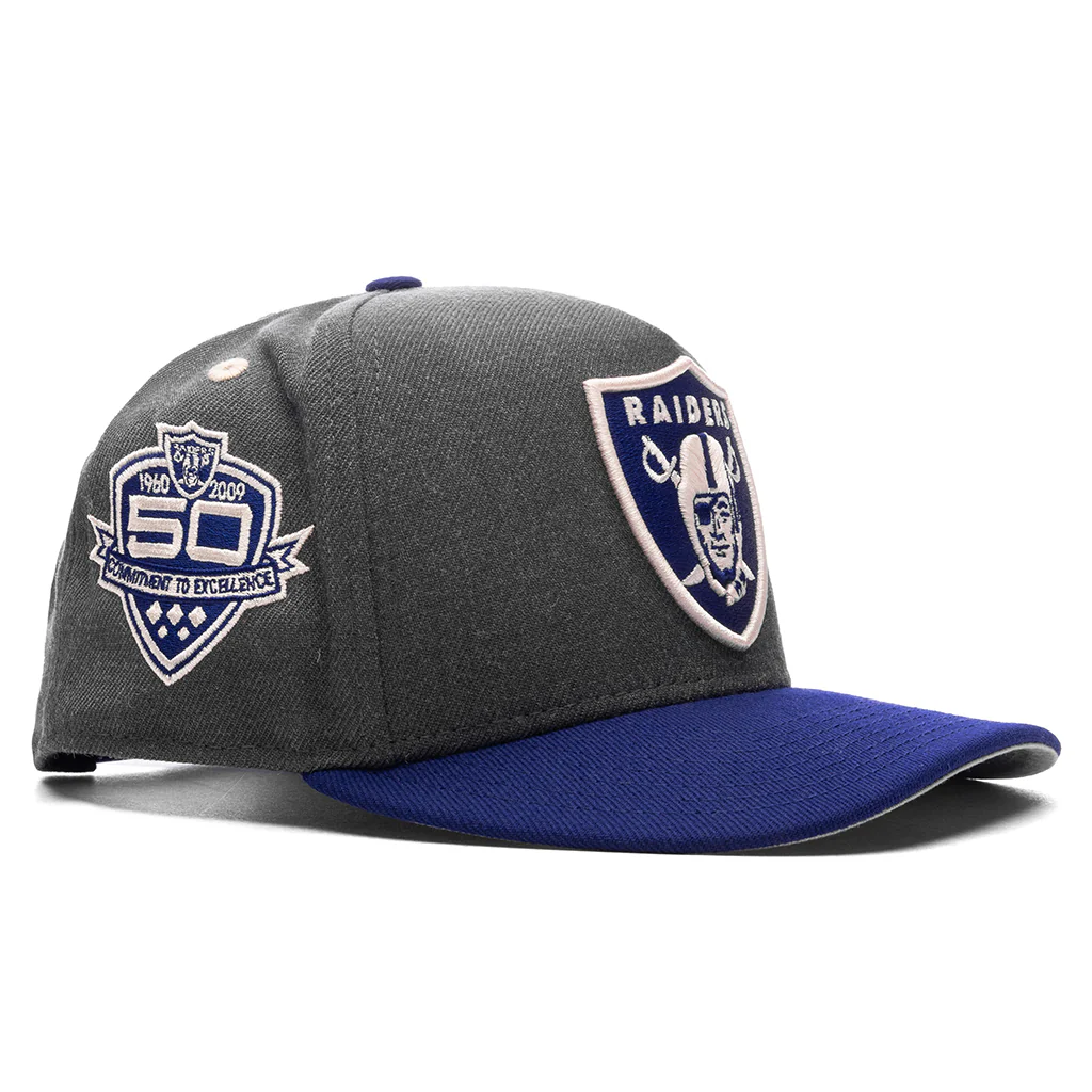 Feature x New Era 9FIFTY A-Frame Snapback Las Vegas Raiders - Heather Graphite/Dark Royal - Image 3