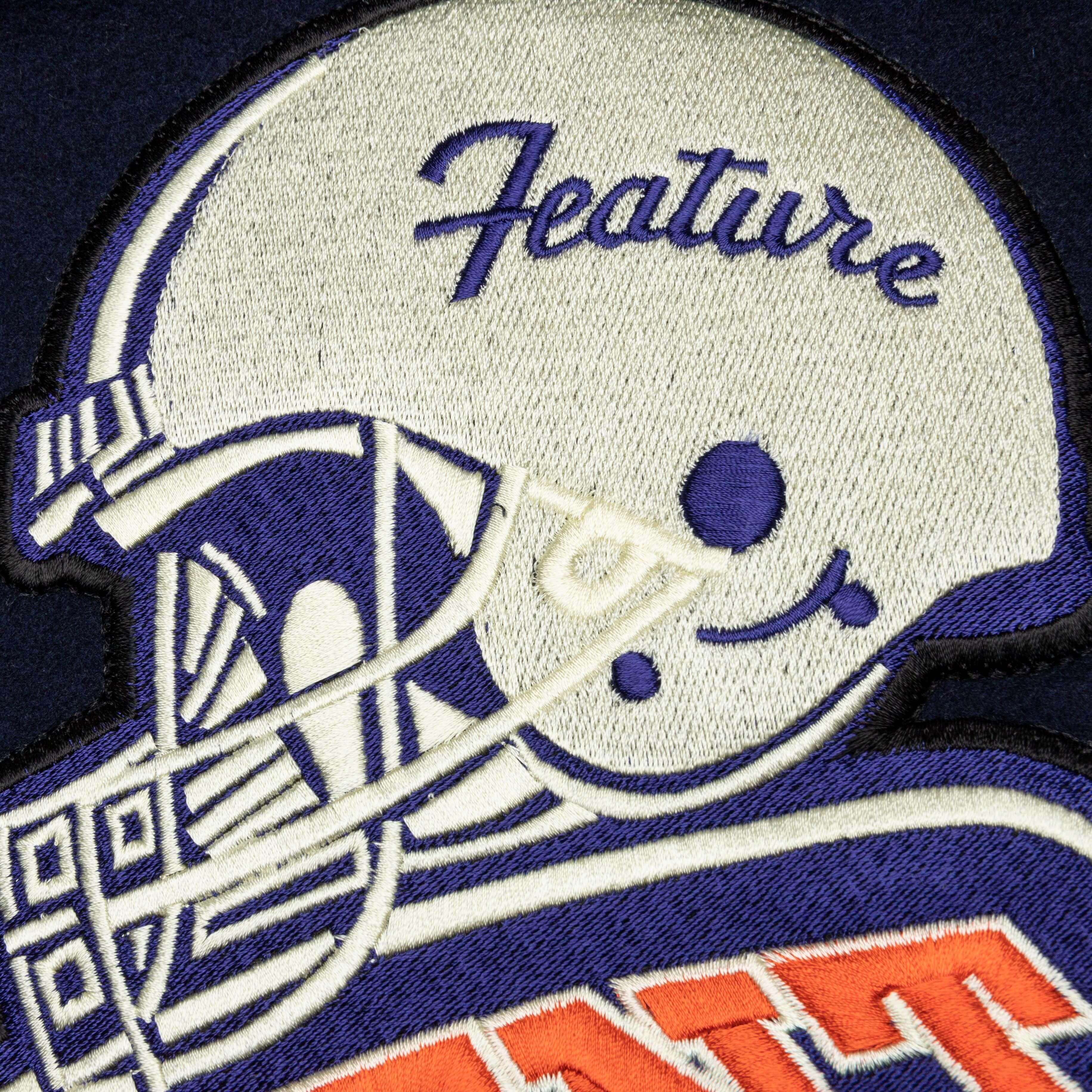Feature x Represent Champions Varsity Jacket - Midnight Navy - Image 6