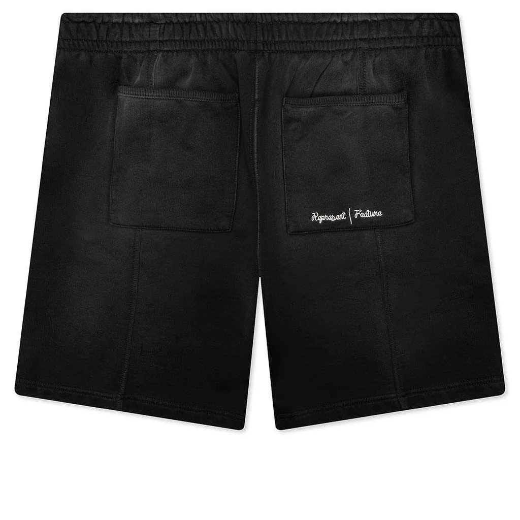 Feature x Represent Sweat Shorts - Stained Black - Image 2