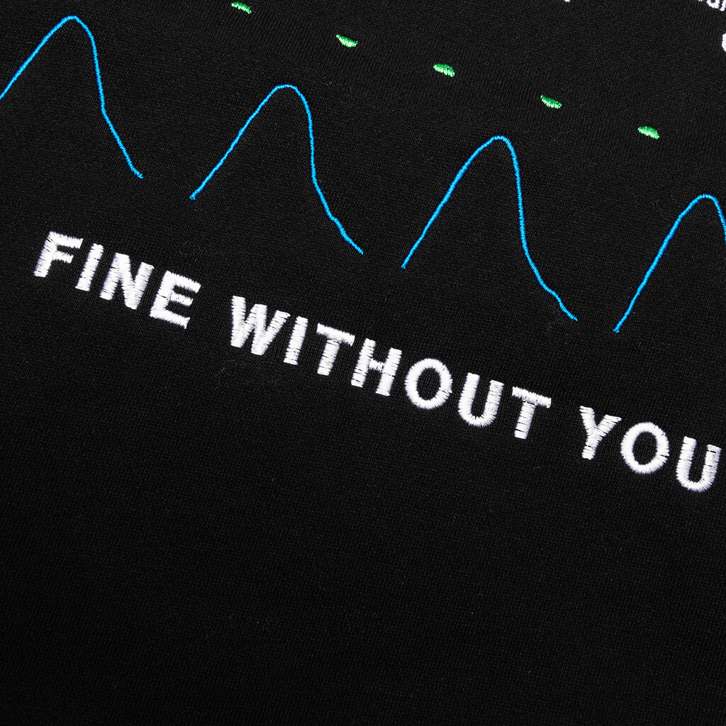 Fine Without You Hoodie - Black - Image 5