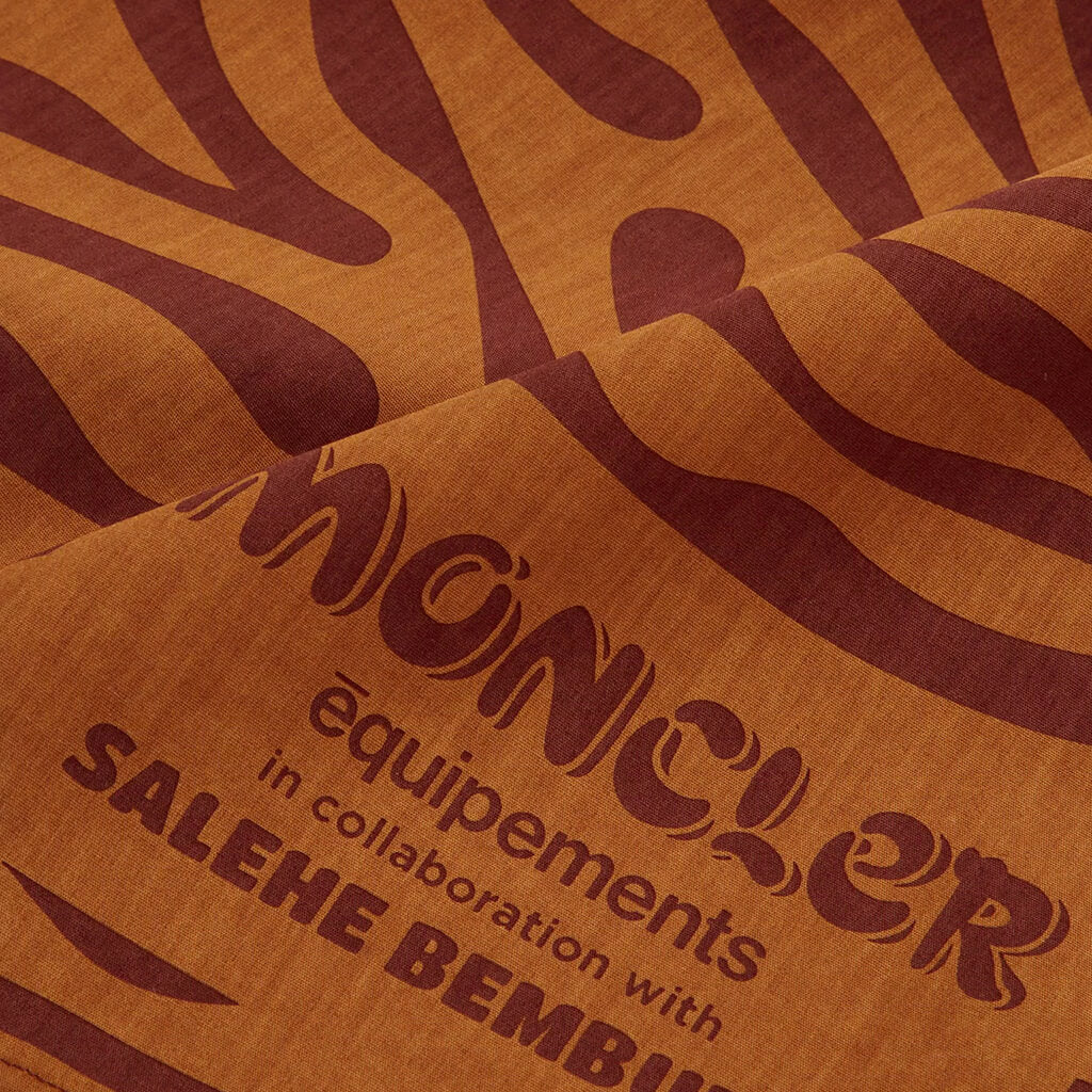 Moncler Genius x Salehe Bembury Printed Cotton Scarf - Dark Orange - Image 2