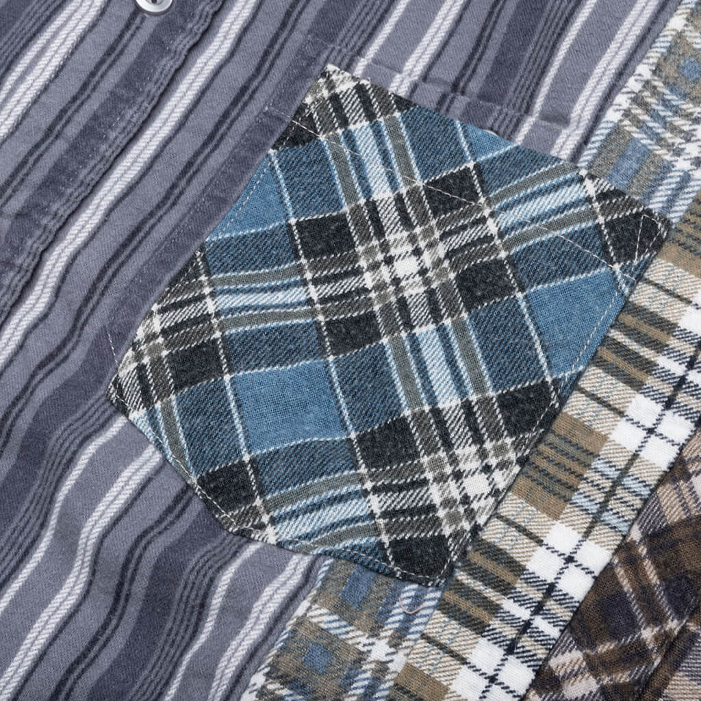 Flannel Shirt 7 Cuts Wide Shirt - Assorted - Image 5