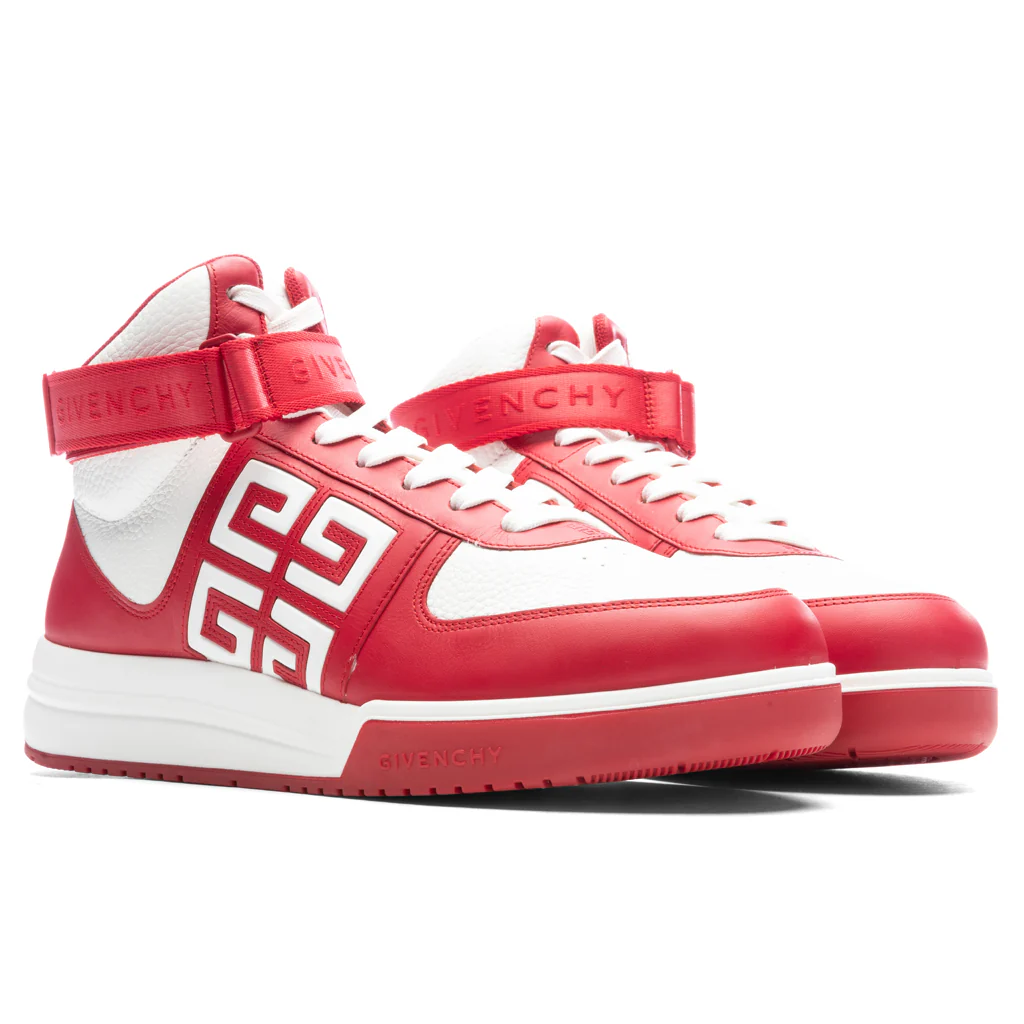 G4 High-Top Sneakers - Red/White - Image 2