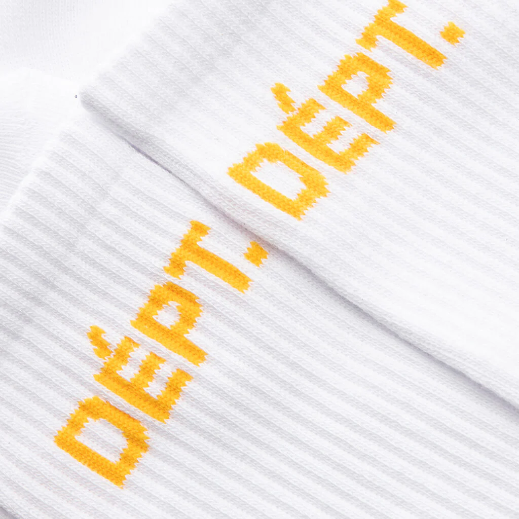 Dépt. Socks - White/Yellow - Image 2
