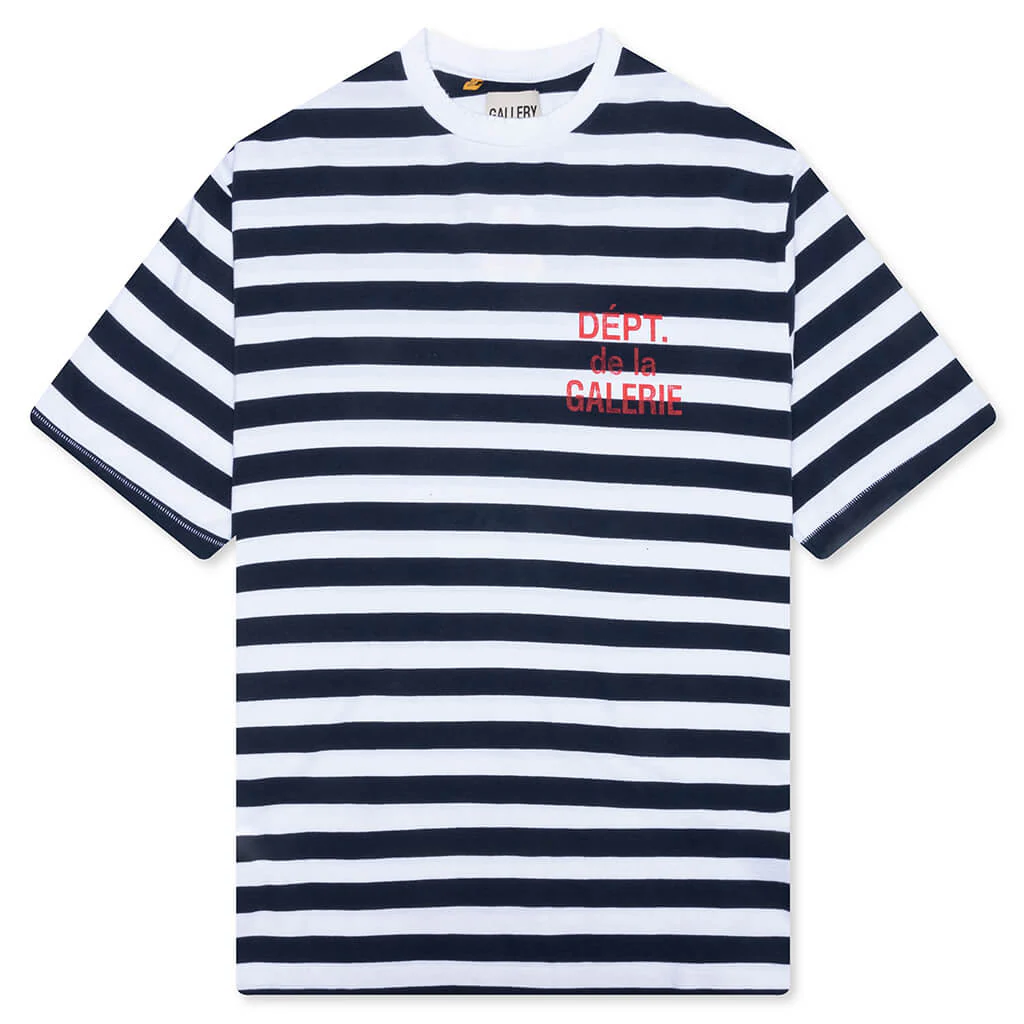 French Tee - Navy/White Stripe