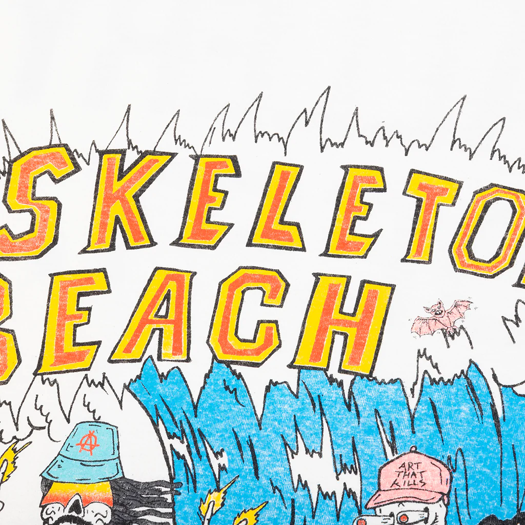 Skeleton Beach Surf Tee - Light Archival White - Image 3
