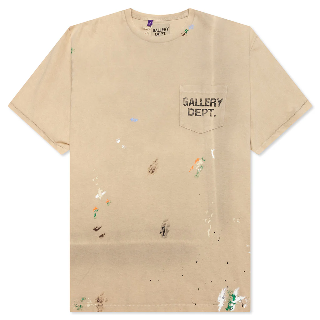 Vintage Logo Painted Tee - Taupe
