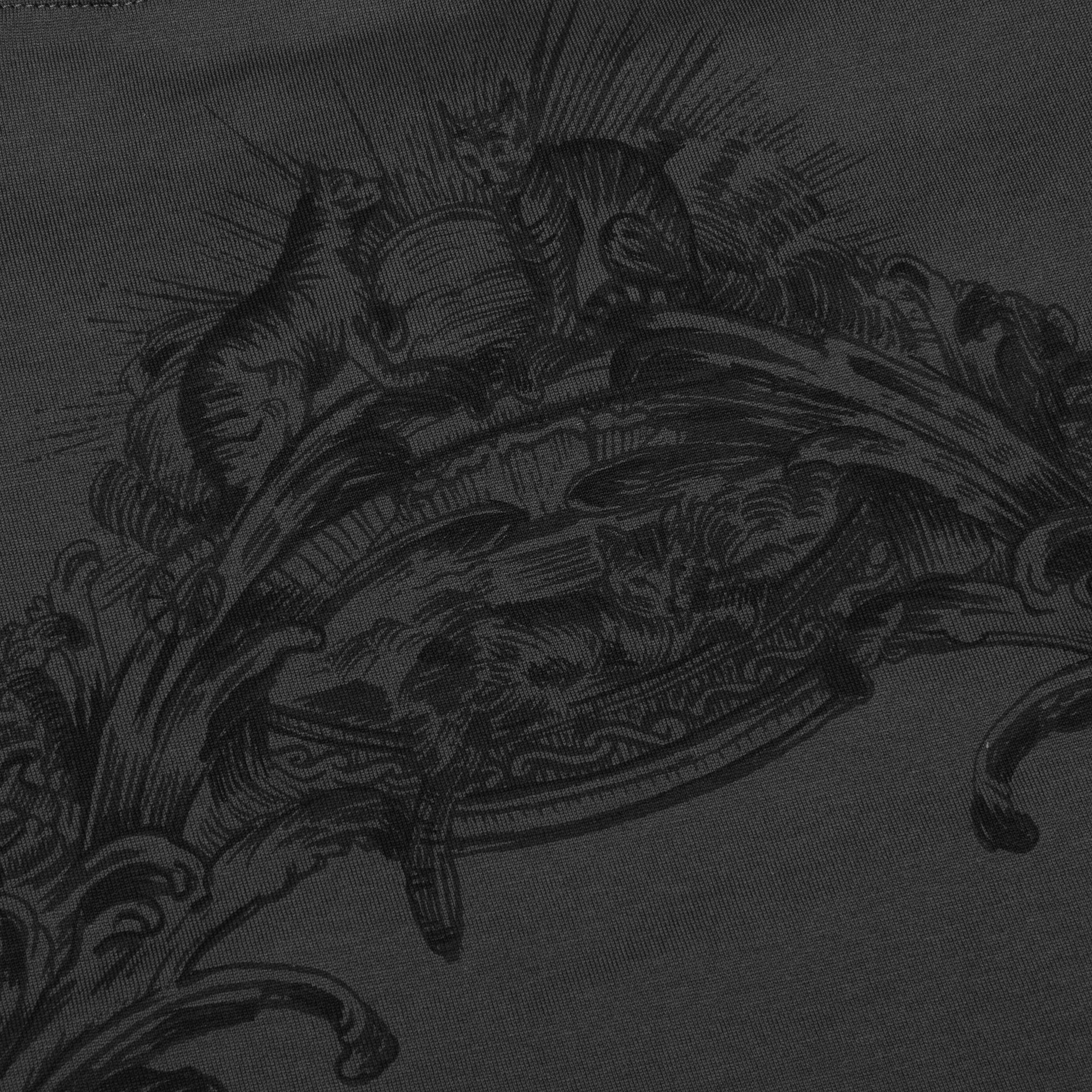 Baroque Print S/S T-Shirt - Charcoal - Image 4