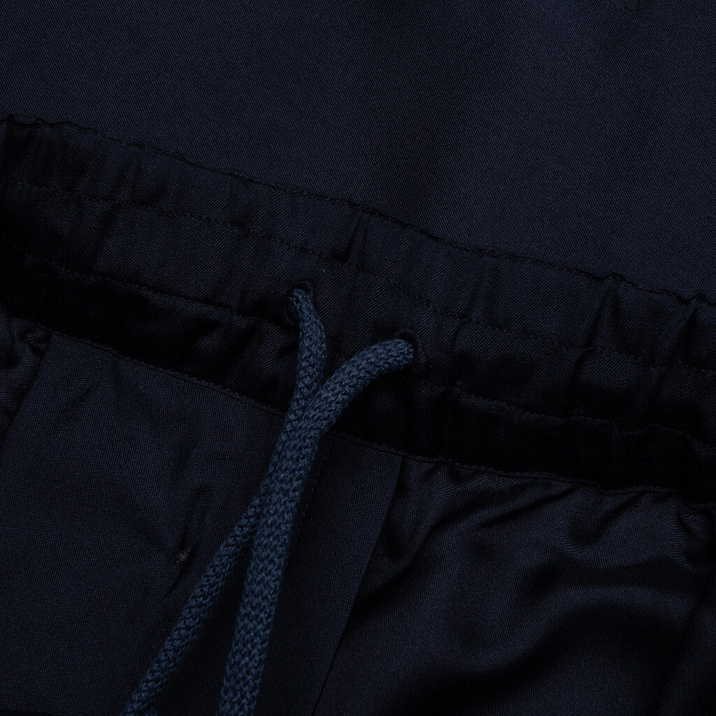 Silk Floral Jacquard Pants - Navy - Image 4