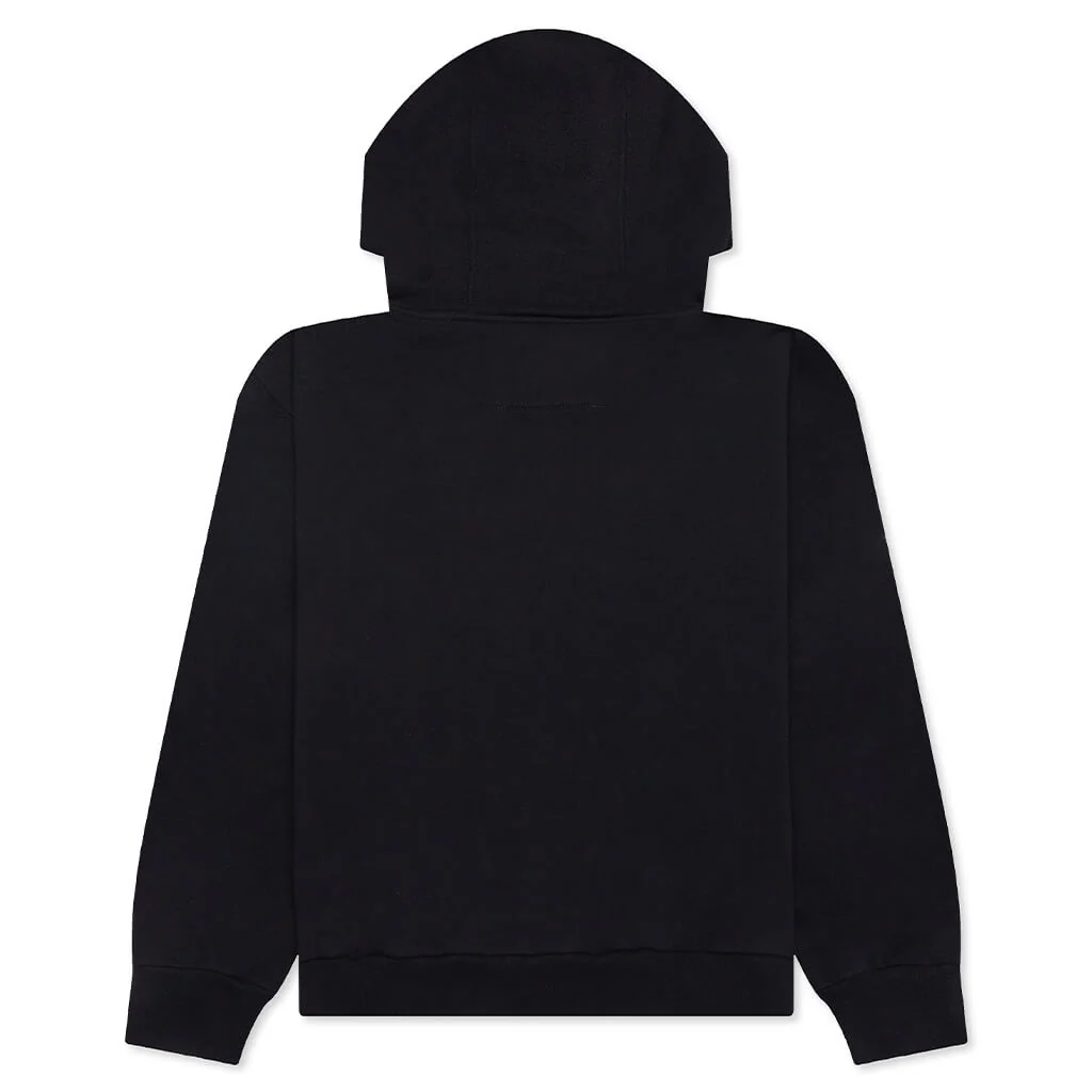 Psychedelic Boxy Fit Hoodie - Black - Image 2