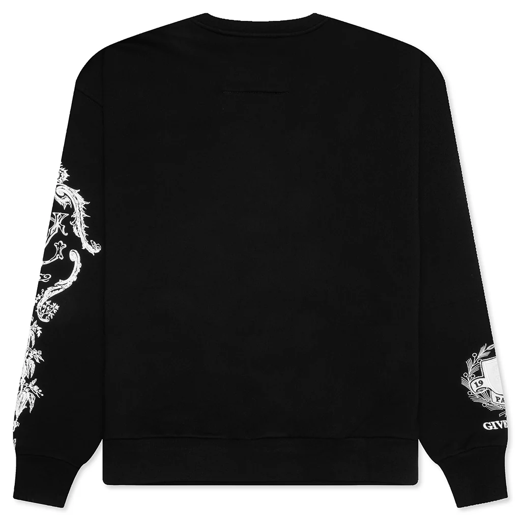 Crest Boxy Fit Sweatshirt - Black - Image 2
