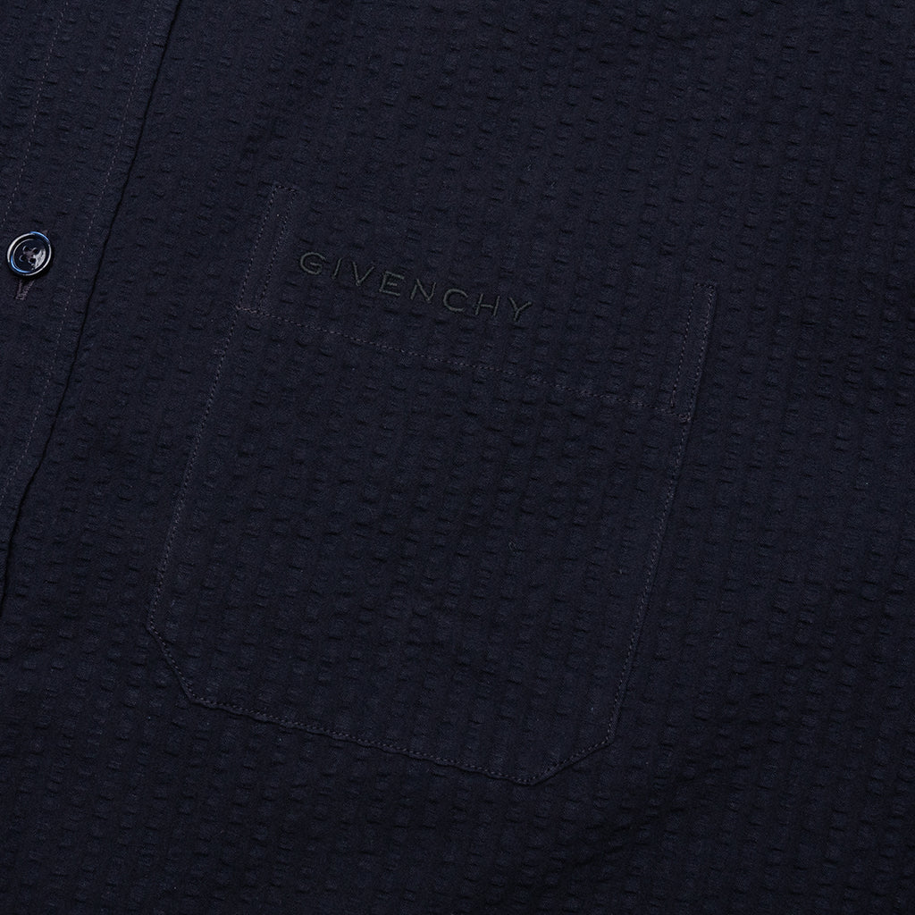 Short Sleeve Shirt with Pocket - Night Blue - Image 4