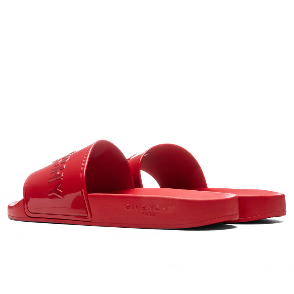 Slide Flat Sandal - Red - Image 3