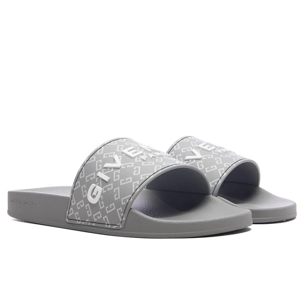 Slide Flat Sandals - Medium Grey - Image 2
