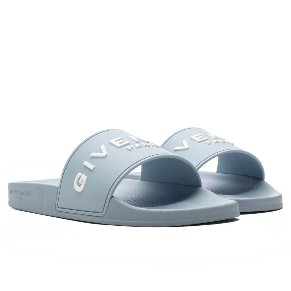 Slide Flat Sandals - Sky Blue - Image 2
