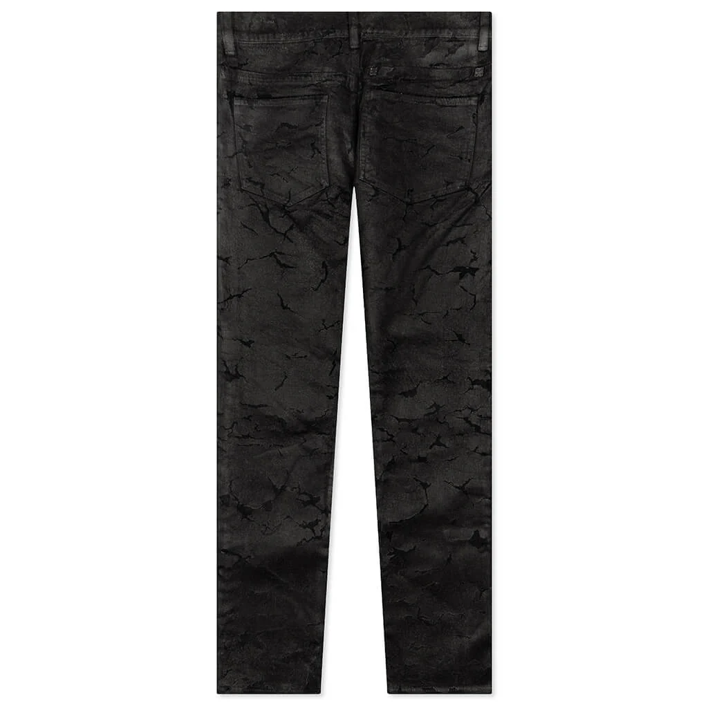 Slim Fit 5 Pocket Trousers - Black - Image 2