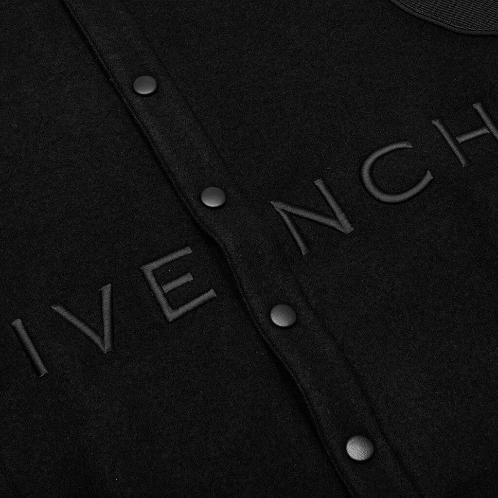 Wool Varsity Jacket - Black - Image 4