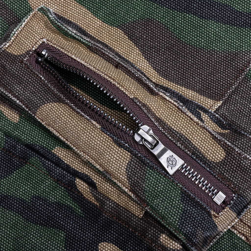 Patchwork Flared Cargo Pants - Camo - Image 4