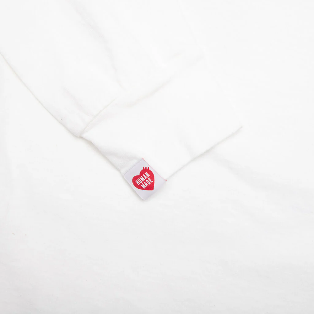 Graphic L/S T-Shirt #2 - White - Image 3