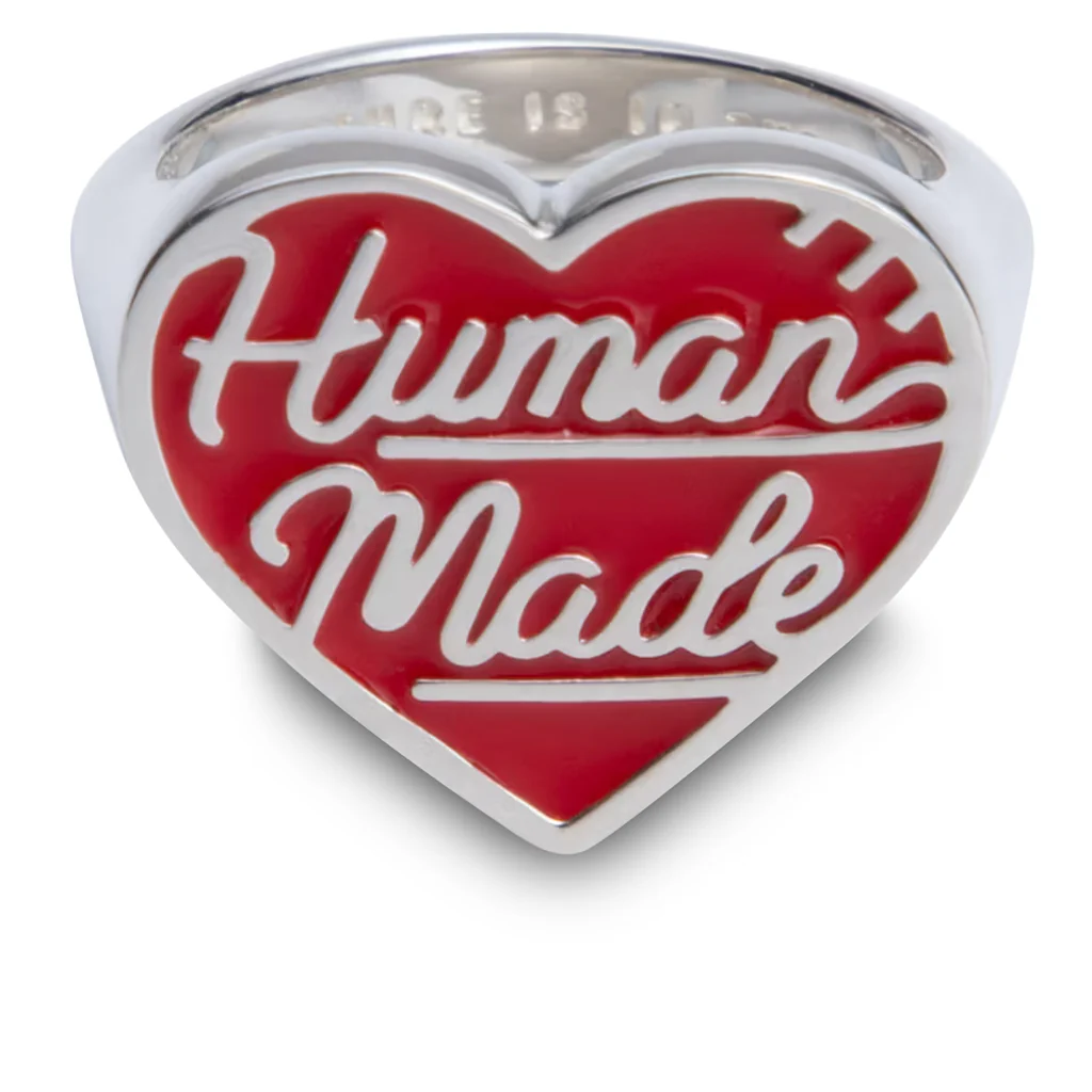 Heart Silver Ring - Red