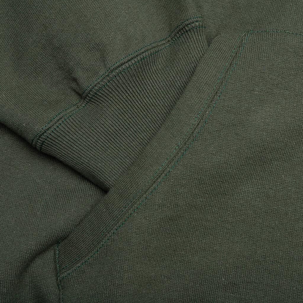 Heavy Weight Pullover Hooded Type-3 Sweatshirt - Green - Image 4