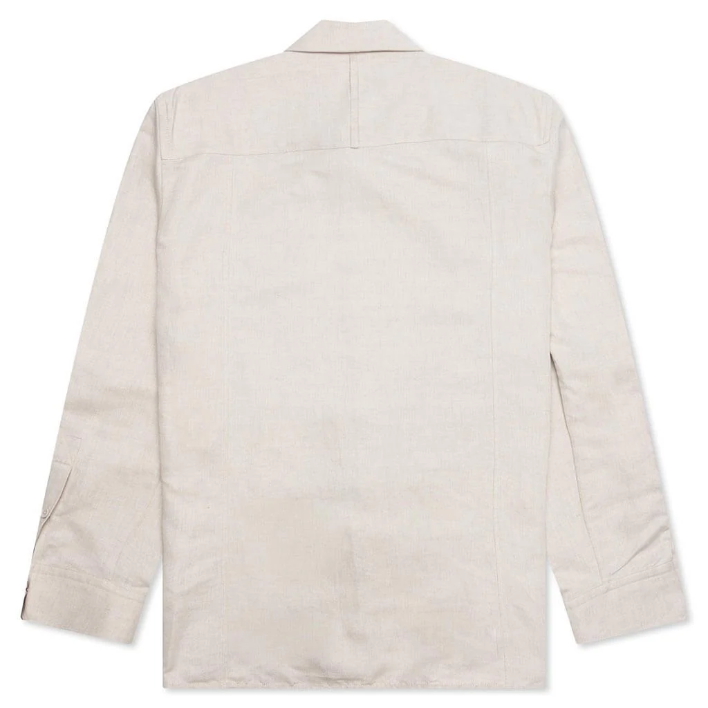 Cotton-Linen Cargo Shirt - Twill/Natural - Image 2