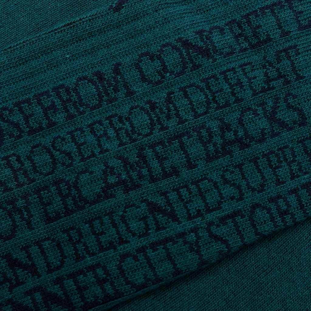 Concrete Rose Ribbed Sock - Green - Image 2