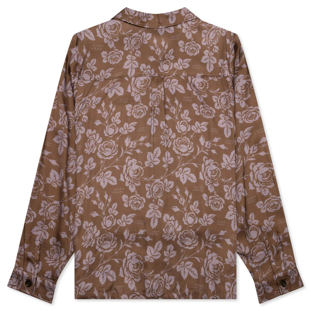 Honor the Gift Patterned Woven L/S - Brown - Image 2