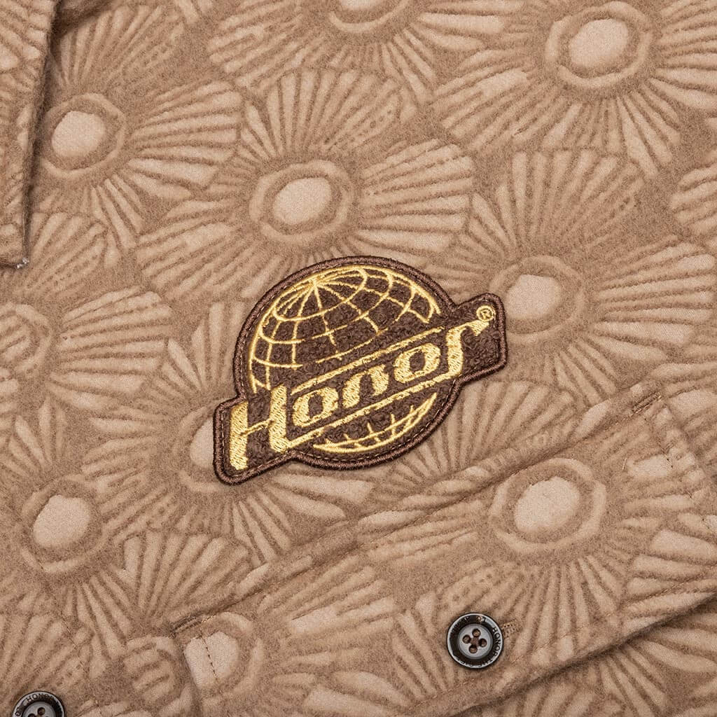 Floral Cover Shirt - Tan - Image 5
