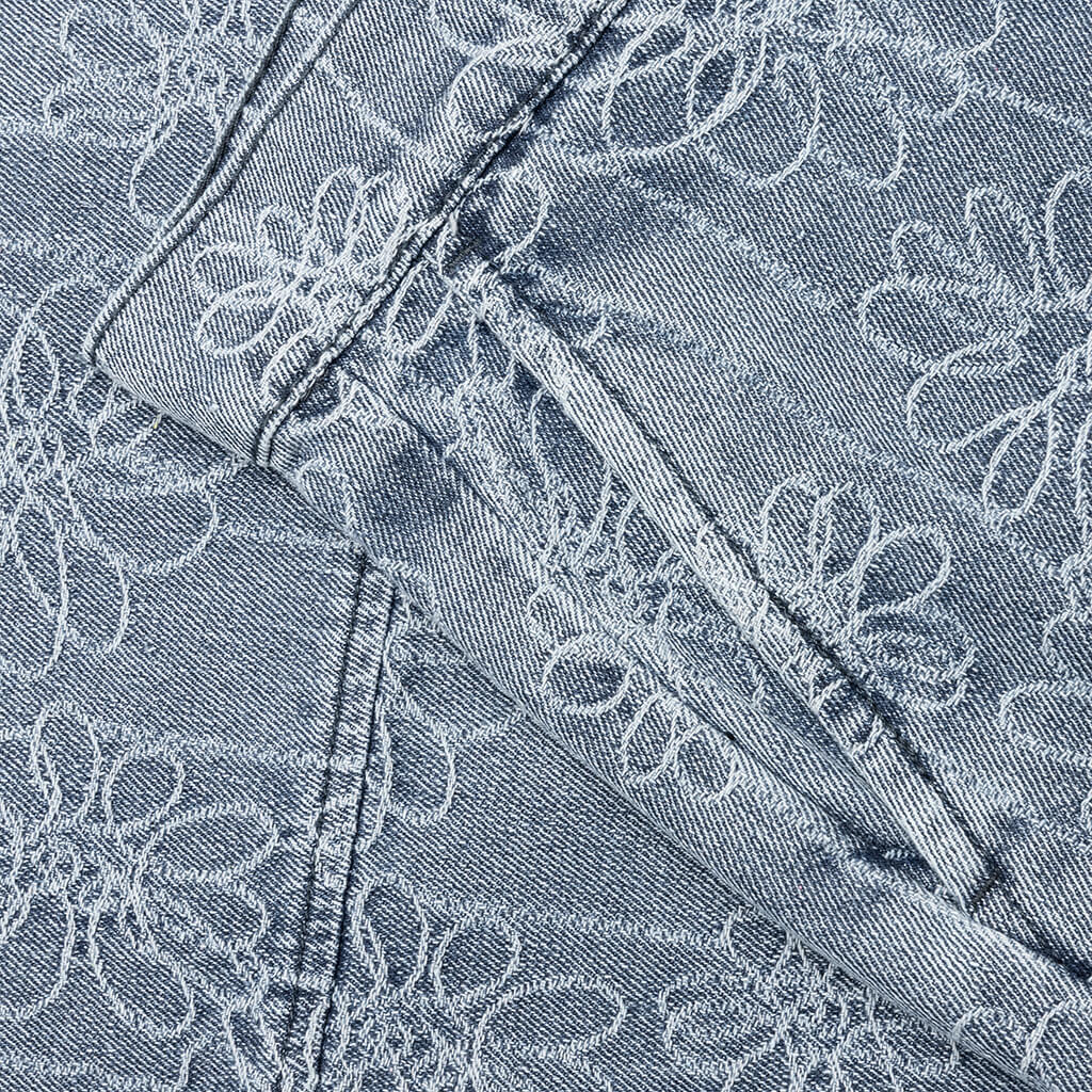Flower Denim Pant - Light Indigo - Image 3