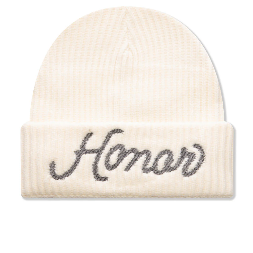 Honor Heavy Knit Beanie - Vintage White