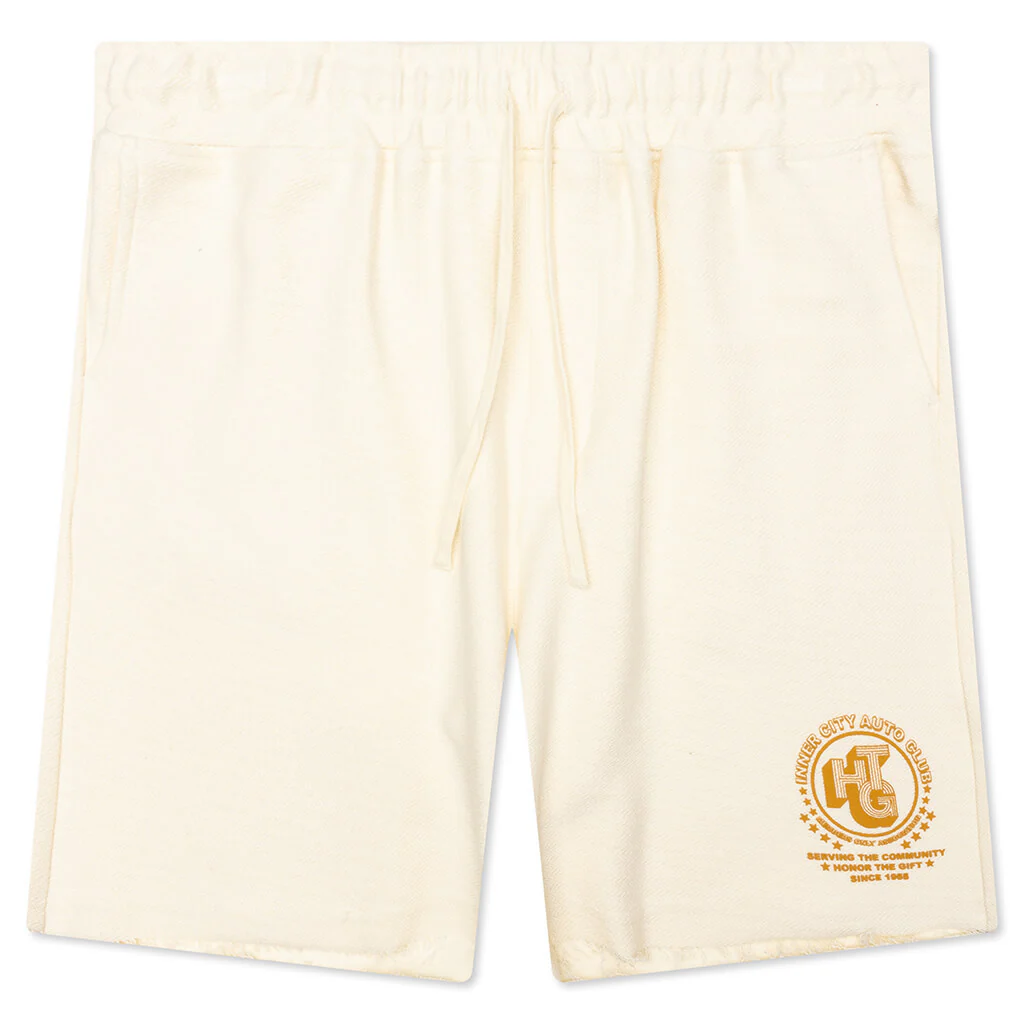 Race Herringbone Short - White