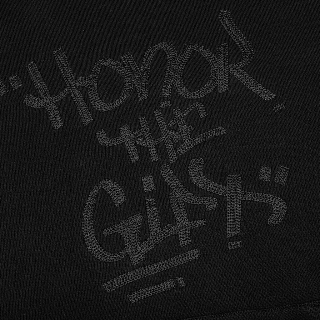 Script Embroidered Hoodie - Black - Image 4