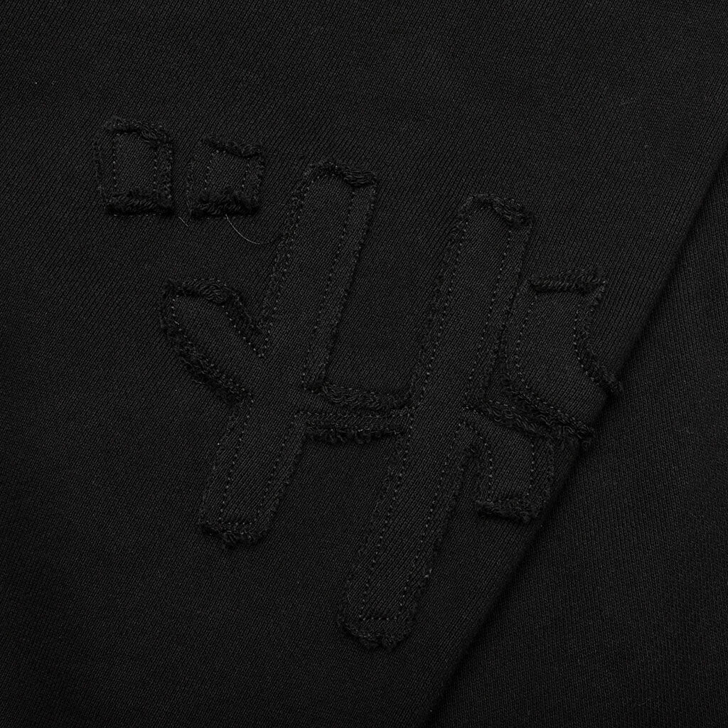 Script Embroidered Sweats - Black - Image 4